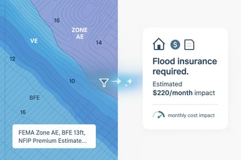 An AI-powered flood risk platform that transforms complex FEMA data into clear, borrower-ready insights lenders can use instantly.